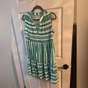 Nwt green and white summery dress